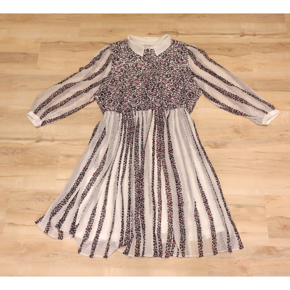 Girl With Curves x Lane Bryant Pleated Animal Print Midi Dress Size 26 NWT - Picture 2 of 10